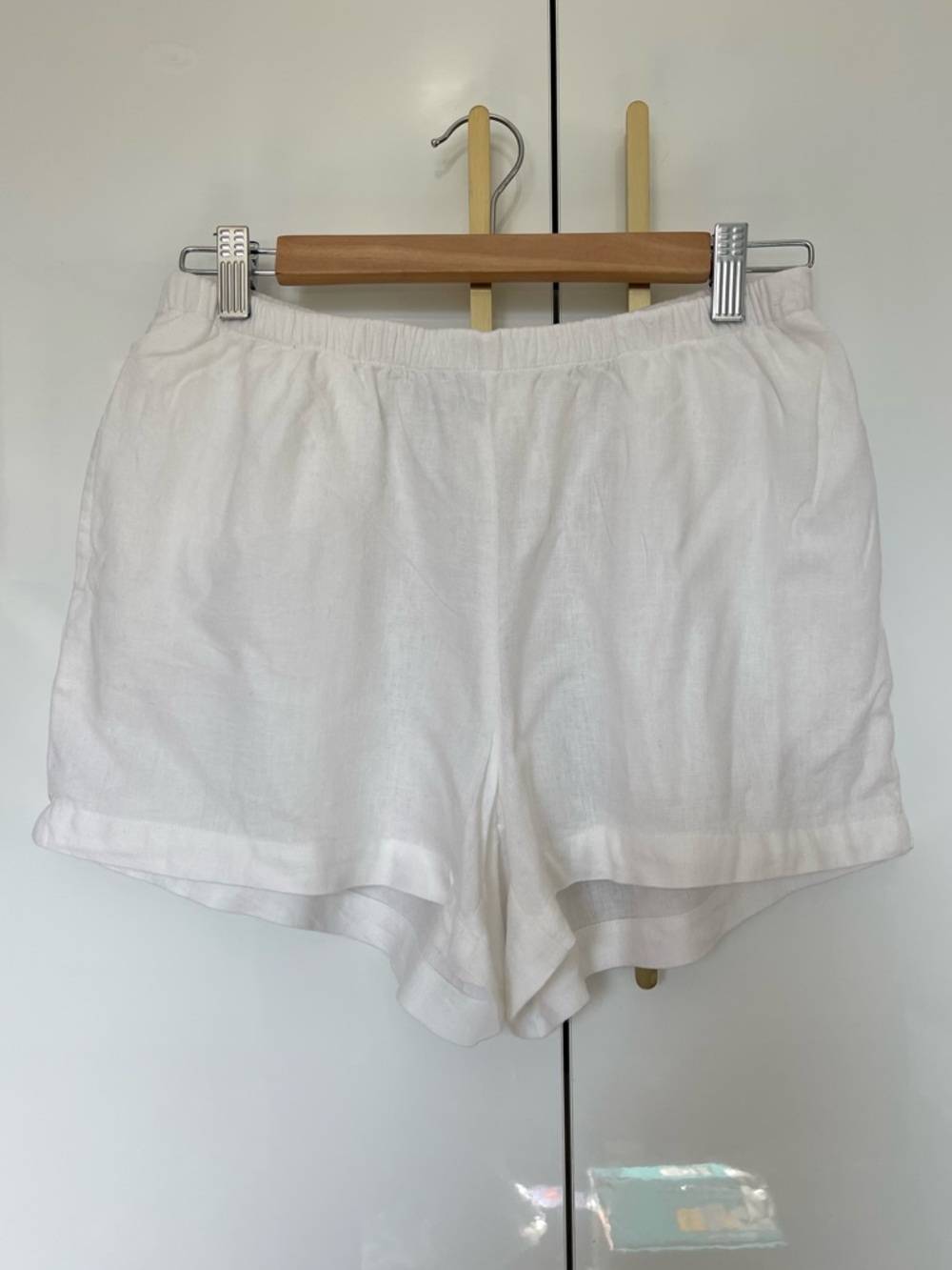 A New Day White Linen blend Shorts small